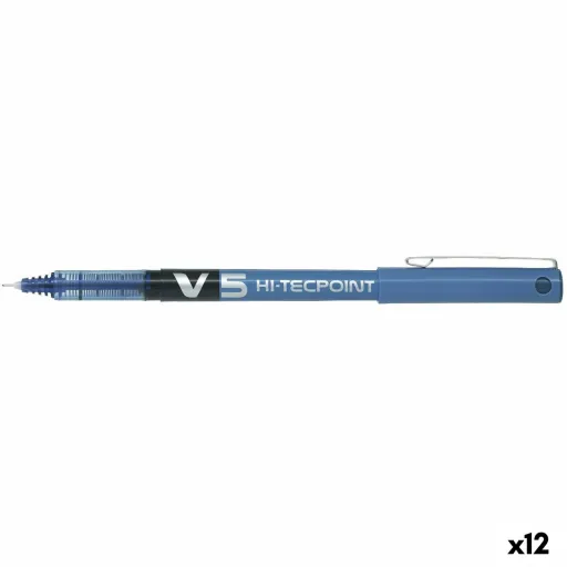 Boligrafo de Tinta Líquida Pilot V-5 Azul 0,5 mm 0,3 mm (12 Unidades)