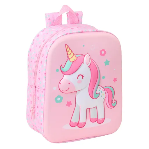 Mochila Infantil Safta Rosa 22 x 27 x 10 cm 3D