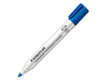 Rotulador Staedtler Lumocolor 351 Para Pizarra Blanca Punta Redonda 2 mm Recargable Color Azul