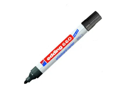 Rotulador Edding Para Pizarra Blanca 660 Color Negro Punta Redonda 1,5-3 mm Recargable
