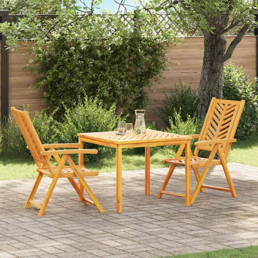 Conjunto de Comedor de Jardín   Marrón (3 pcs)