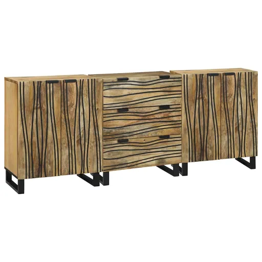 Juego de Muebles de Baño   Marrón Madera de Ingeniería (3 pcs)