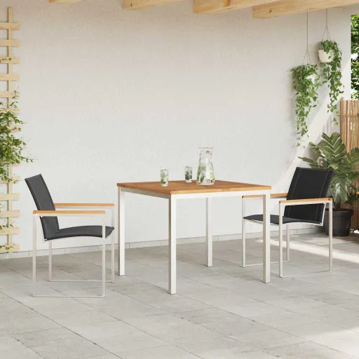 Conjunto de Comedor de Jardín   Madera de Acacia Sólida (3 pcs)