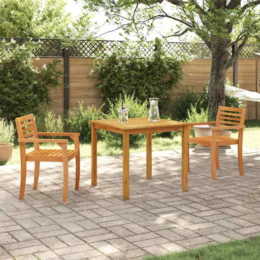 Conjunto de Comedor de Jardín   Marrón (3 pcs)