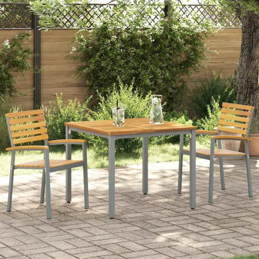 Silla de Jardín   Marrón 56 x 57 x 87 cm (2 pcs)
