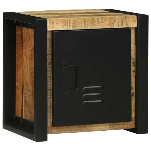 Mueble de Cuarto de Baño Marrón Madera de Mango Maciza