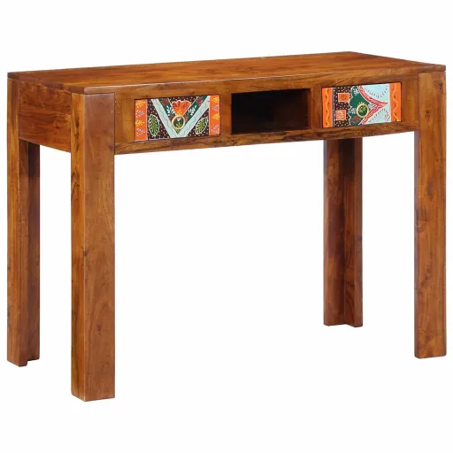 Escritorio Con Cajón Con Almacenamiento Marrón 100 x 50 x 75 cm