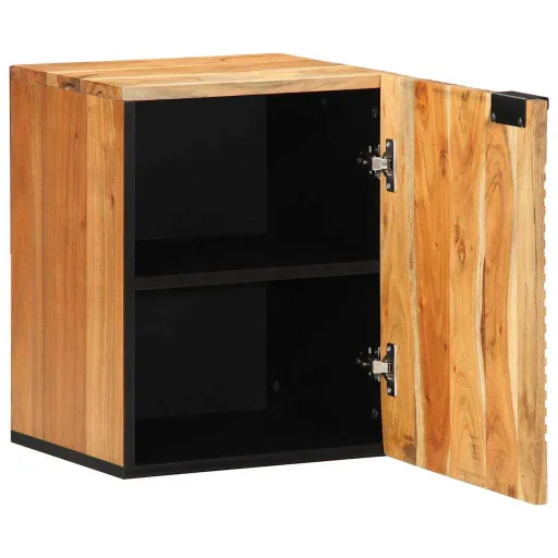 Gabinete de Lavabo Para Baño Con Puerta Madera de Acacia Sólida