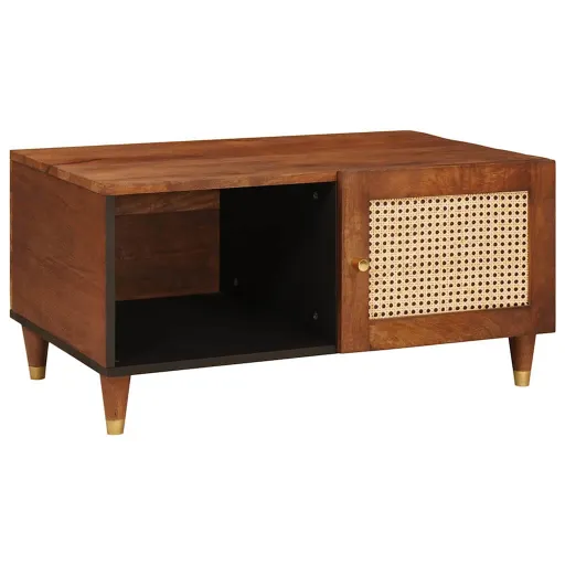 Mesa de Café 80 x 50 x 40 cm Madera de Mango Maciza