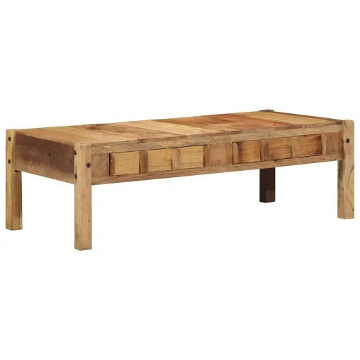 Mesa de Café Marrón 110 x 54 x 35 cm Madera Sólida Recuperada