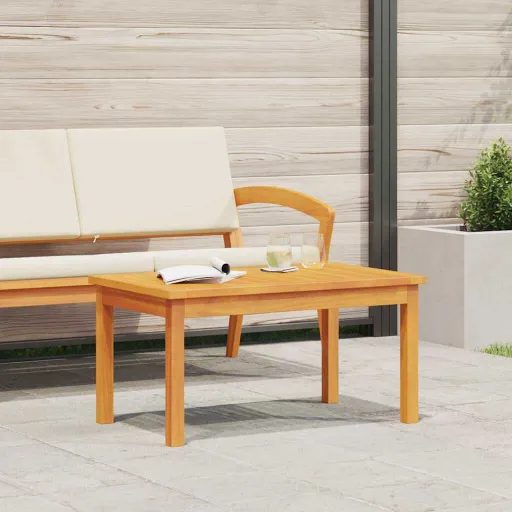 Mesa de Café Aceite Natural Madera de Acacia Sólida