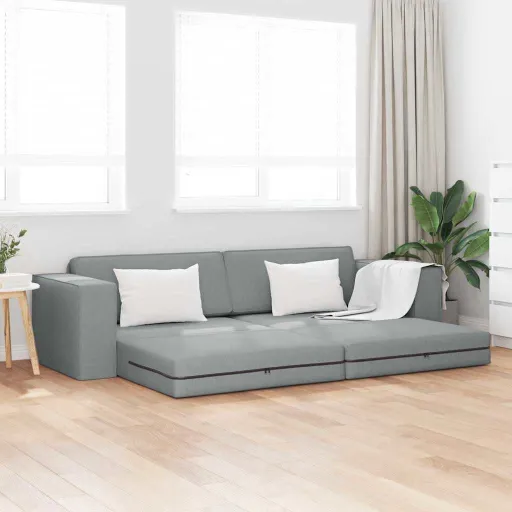 Sofá Cama 200cm Gris Claro Tela