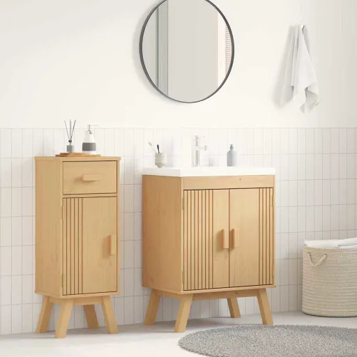 Armario Base Olden Marrón 60 x 40 x 80 cm Madera Maciza de Pino