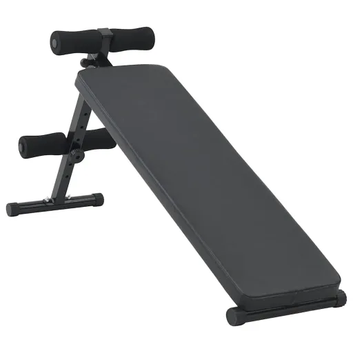 Banco de Abdominales Manual Negro 124 x 33,5 x 55 cm