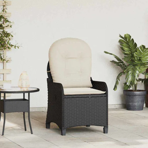 Sillón Reclinable Negro 56 x 66 x 95 cm Ratán Sintético