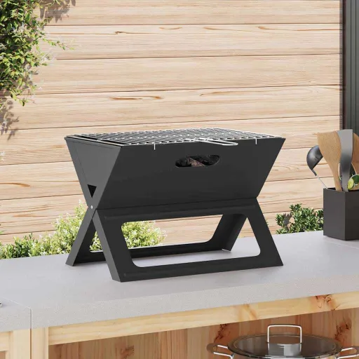 Parrilla al Aire Libre Negro 46 x 31 x 31 cm Acero