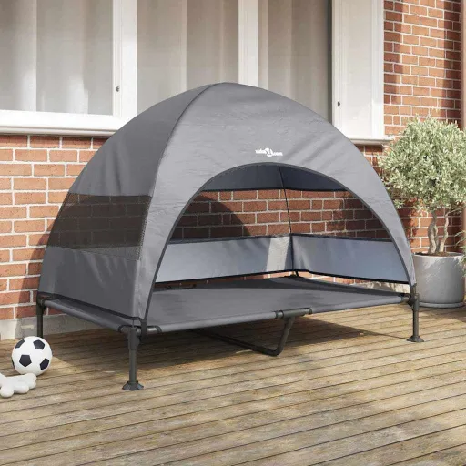 Cama Elevada Para Perros Manual Gris Claro 127 x 81 x 108 cm