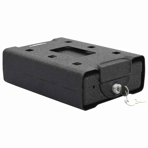 Caja Fuerte Para Auto Con Cerradura Negro 22 x 16 x 7 cm Acero