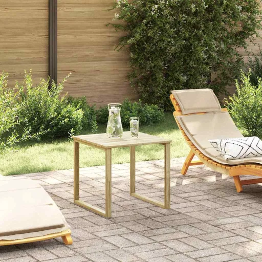 Mesa Natural 50,5 x 50 x 46 cm Madera de Pino Impregnada