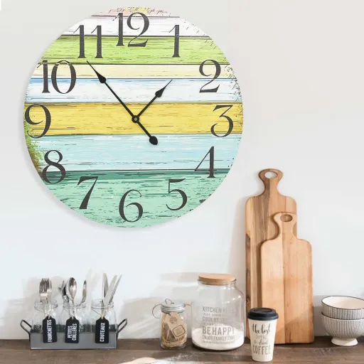 Reloj de Pared de MDF Multicolor 60 cm