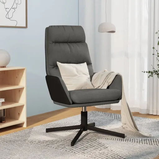 Sillón de Relax de Tela Gris Oscuro