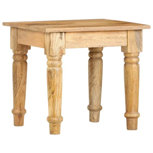 Mesa Auxiliar de Madera Maciza de Mango 43x43x40 cm