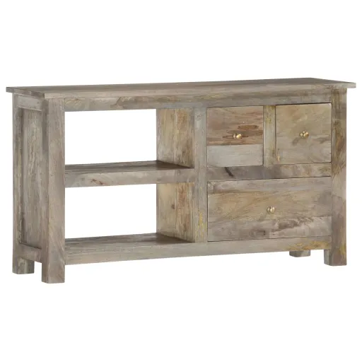 Mueble de TV de Madera Maciza de Mango 100x30x55 cm