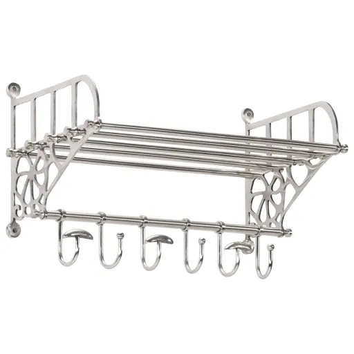 Soporte de Equipaje Con Perchas de Pared Aluminio