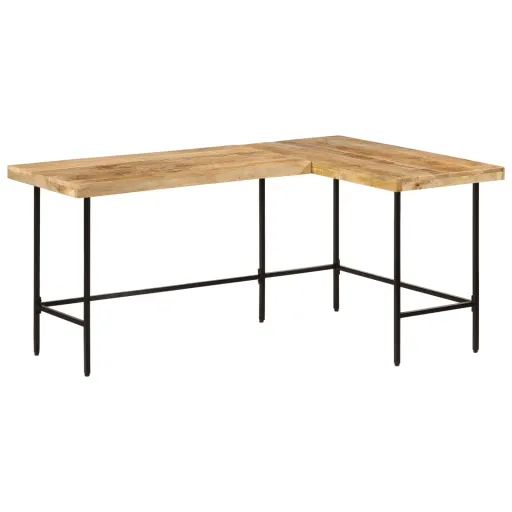 Escritorio Madera Maciza Mango y Hierro 165x110x77 cm
