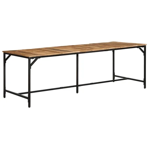 Mesa de Comedor Madera Maciza de Mango Sin Tratar 220x90x75 cm