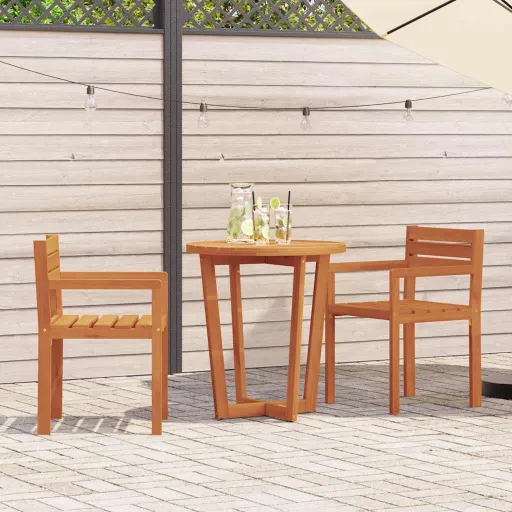 Sillas de Jardín 2 Unidades 50x53x80 cm Madera Maciza Acacia