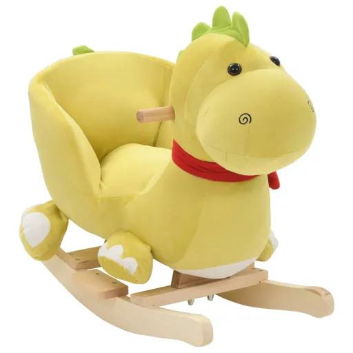 Dragón Balancín de Peluche Con Respaldo Verde Lima 60x32x53 cm