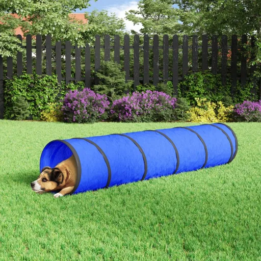 Túnel Para Perros Poliéster Azul Ø40x200 cm