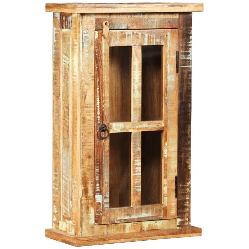Armario de Pared de Madera Maciza Reciclada 44x21x72 cm