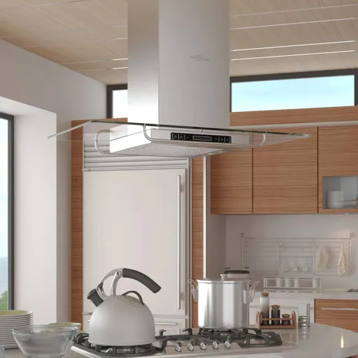 Campana Extractora Para Cocina Isla Con Pantalla LCD