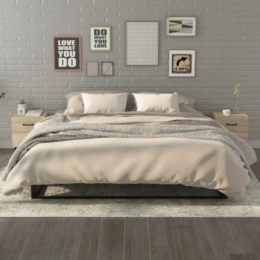 Mesitas de Noche 2 Unidades Color Roble Sonoma 40x35x47,5 cm