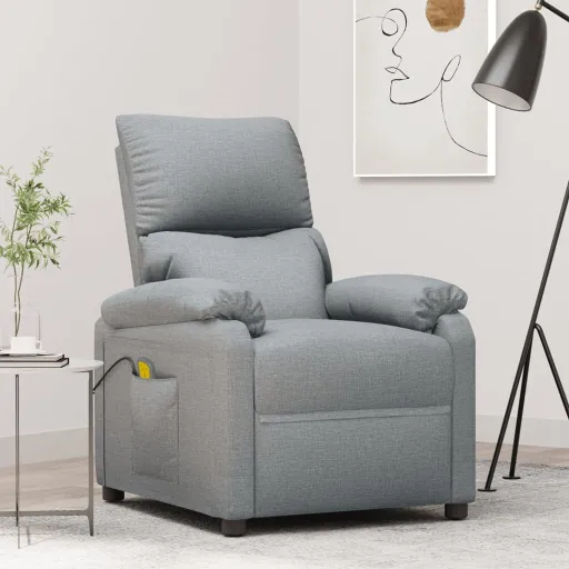 Sillón de Masaje Tela Gris Claro