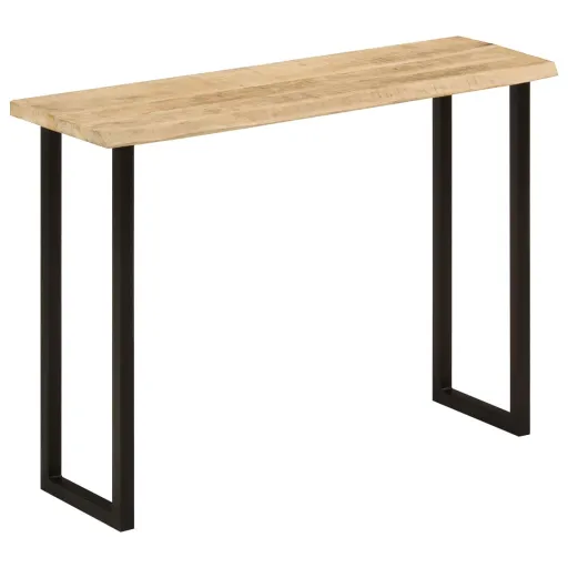 Mesa Consola Con Borde Natural Madera Mango Maciza 105x33x76 cm