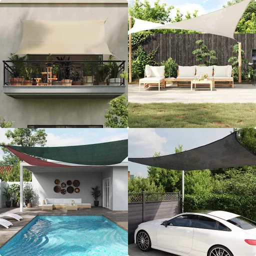 Toldo de Vela Triangular HDPE Arena 160 g/m² 3,6x3,6x3,6 m