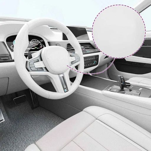 Láminas 4D Para Coche 2 Uds Blanco 100x150 cm+50x150 cm