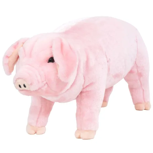 Cerdito de Peluche de Pie Rosa XXL