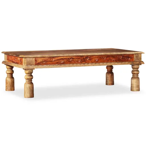 Mesa de Centro Madera Maciza de Acacia y Mango 110x60x38 cm