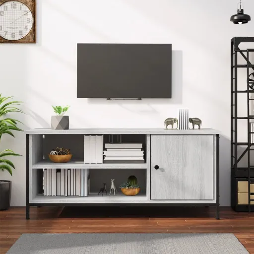 Mueble de TV Madera Contrachapada Gris Sonoma 100x40x45 cm