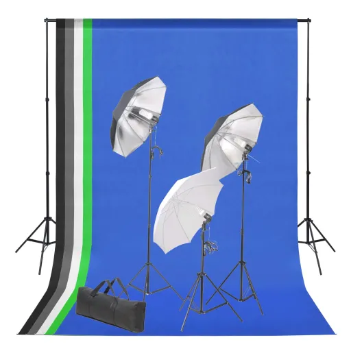 Kit de Estudio Fotográfico Con Telón de Fondo y Set de Luces
