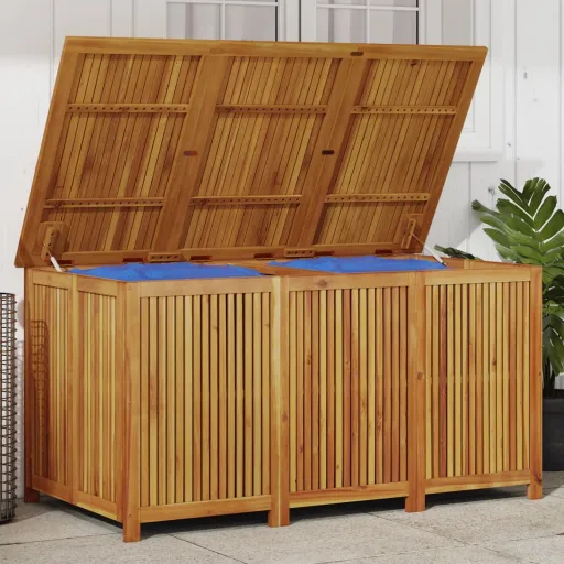Caja de Almacenaje de Jardín Madera Maciza Acacia 150x80x75 cm
