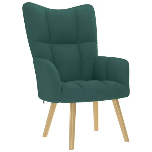 Sillón de Relax de Tela Verde Oscuro