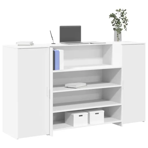 Mostrador de Recepción Blanco 180x50x103,5 cm Madera de Ingeniería