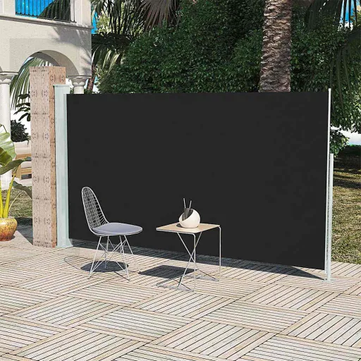 Toldo Lateral de Jardín o Terraza 160x300 cm Negro