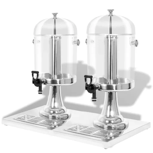 Dispensador de Zumo Doble Acero Inoxidable 2 x 8 L