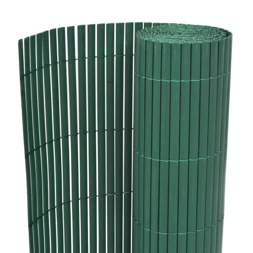 Valla de Jardín de Doble Cara PVC Verde 90x300 cm